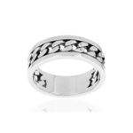 Bague argent 925 vieilli - vue 1