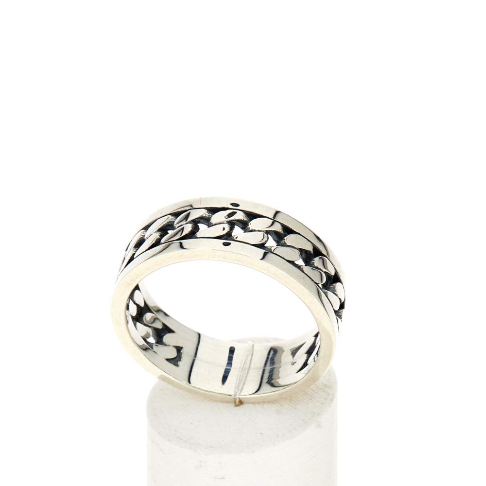 Bague argent 925 vieilli - vue 2