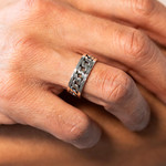 Antique 925 silver ring - vue porté 1