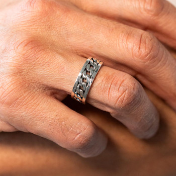 Bague argent 925 vieilli