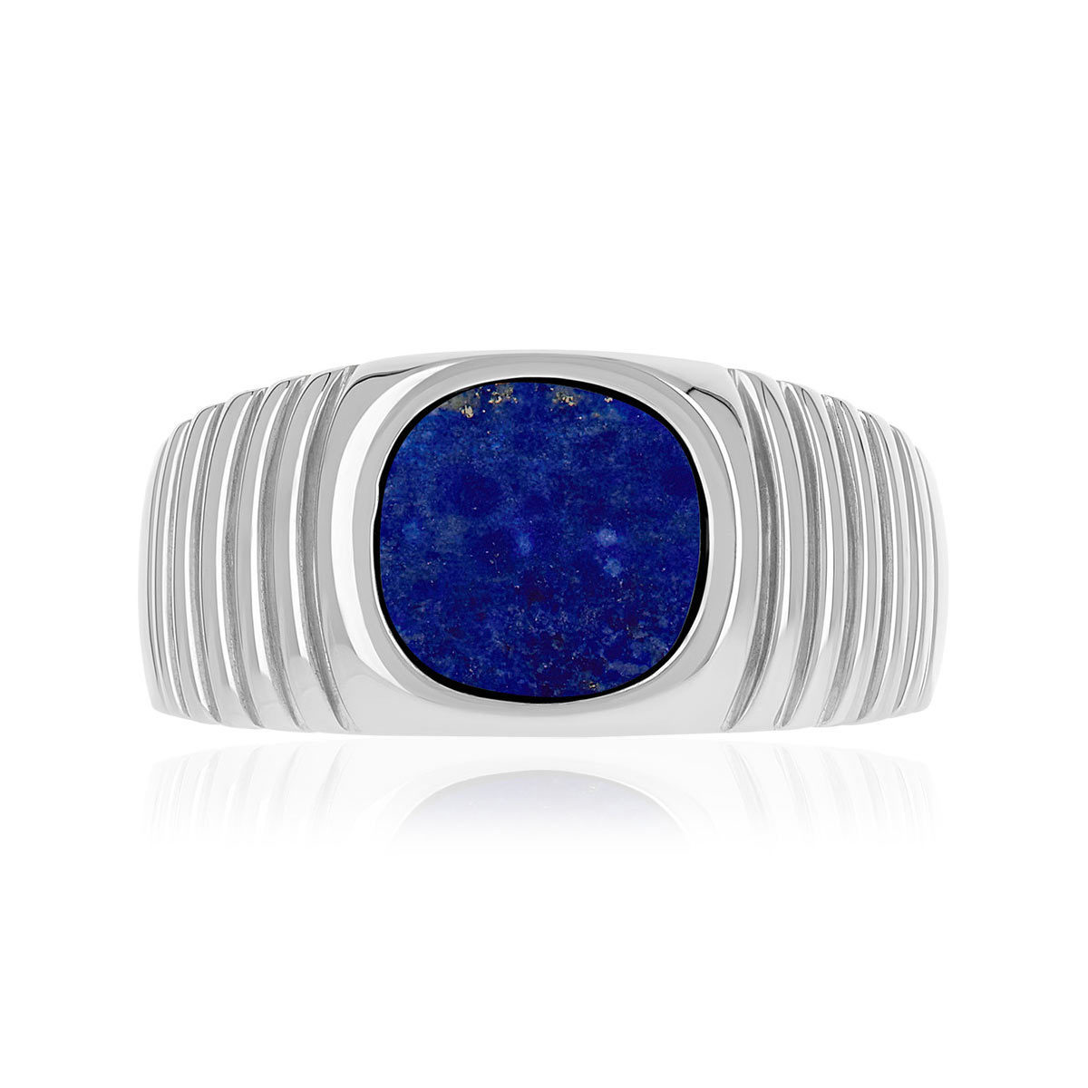 Chevalière argent 925 lapis lazuli - vue 3