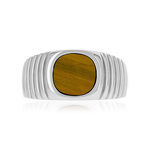 Chevalière argent 925 oeil de tigre - vue 3