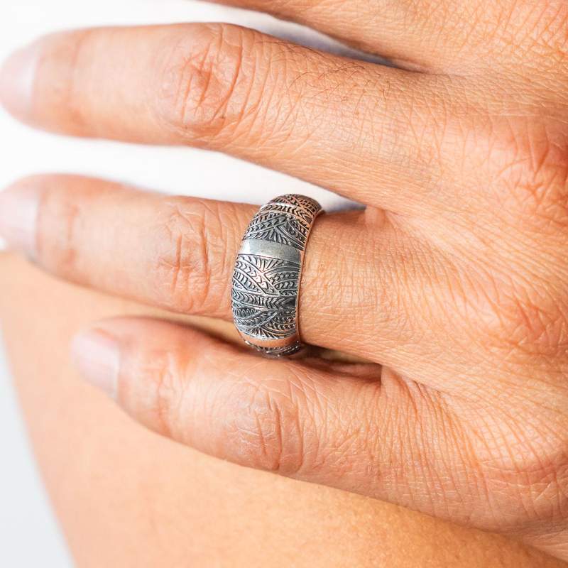 Bague argent - vue porté 1
