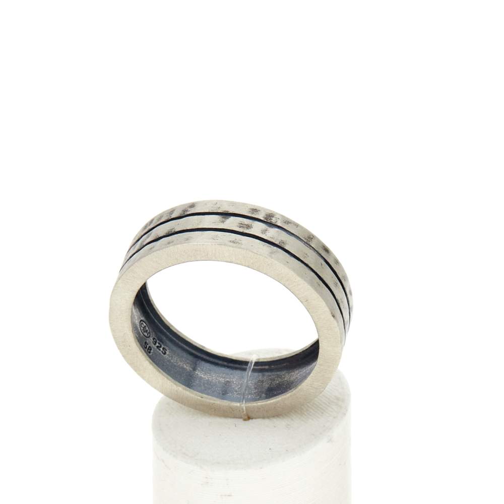 Bague argent 925 vieilli - vue 2