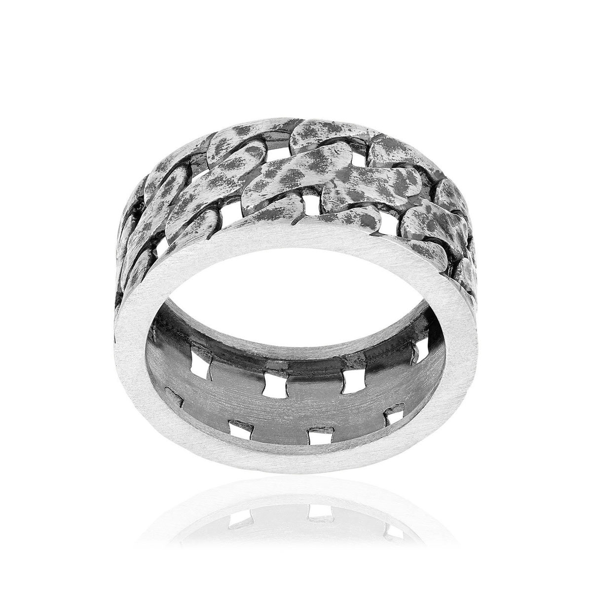 Bague argent 925 vieilli