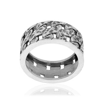 Bague argent 925 vieilli