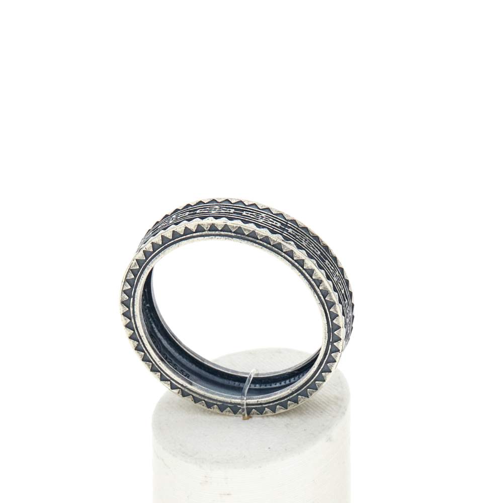 Bague argent 925 vieilli - vue 2