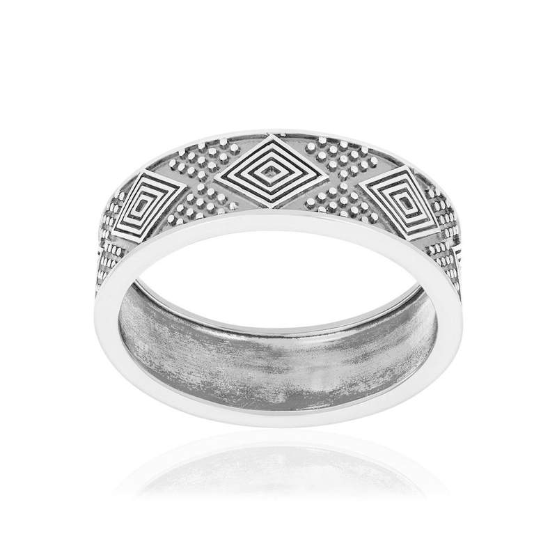 Bague argent 925 vieilli - vue 1