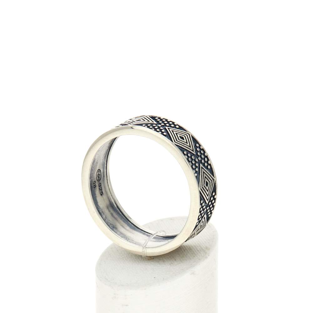 Bague argent 925 vieilli - vue 3