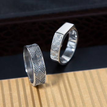 Bague argent 925 vieilli