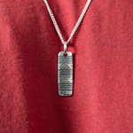 Pendentif argent 925 martelé - vue porté 2