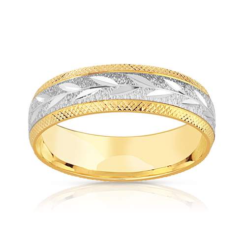 Alliance 2 ors 750 diamanté épis 5 mm