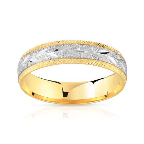 Alliance 2 ors 750 diamanté épis 5 mm