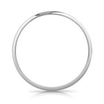 Alliance or 750 blanc demi-jonc 3 mm - vue 2