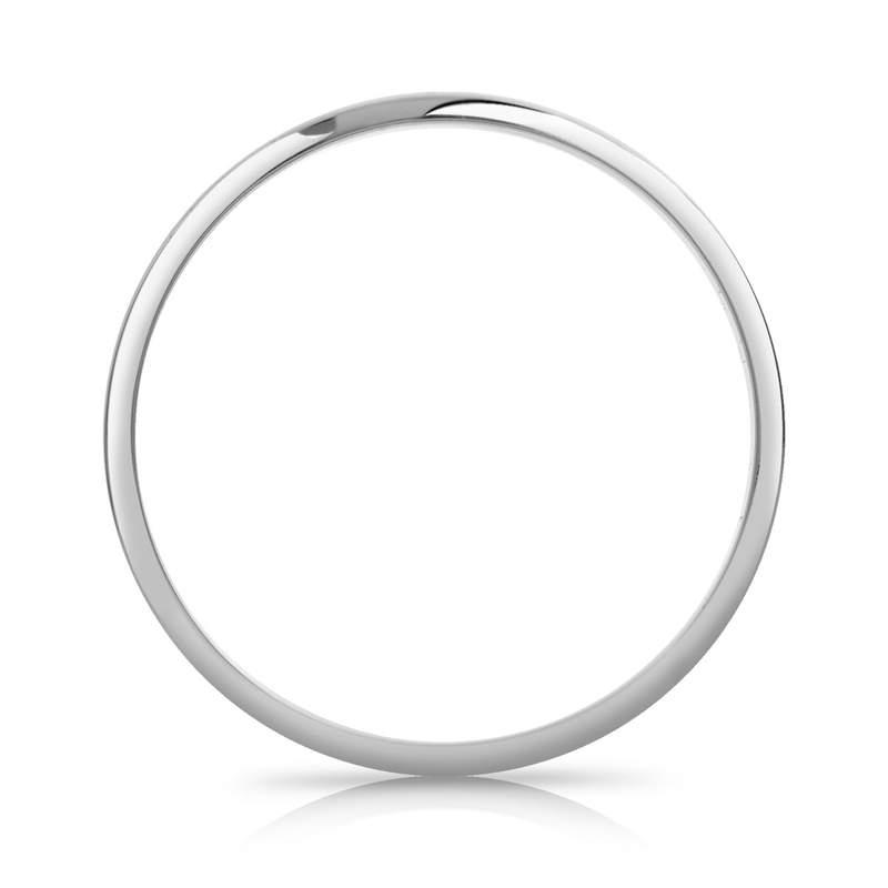 Alliance or 750 blanc demi-jonc 3 mm - vue 2