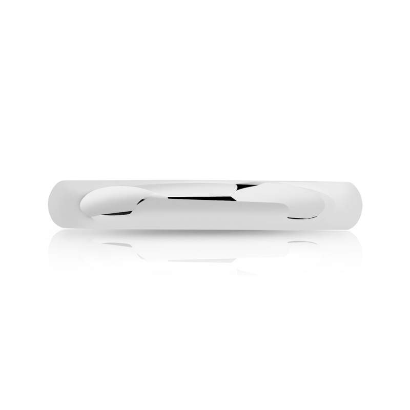 Alliance or 750 blanc demi-jonc 3 mm - vue 3