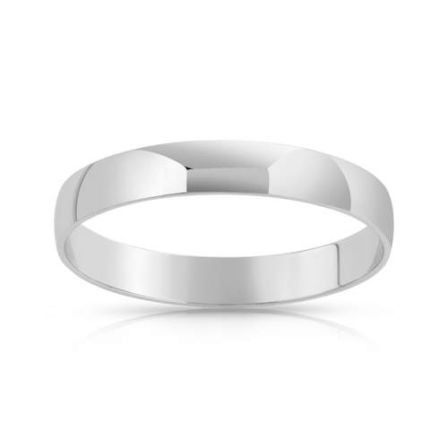 750 white gold wedding band 3 mm