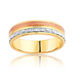 Alliance 3 ors 750 mat et diamanté 5 mm - vue 1