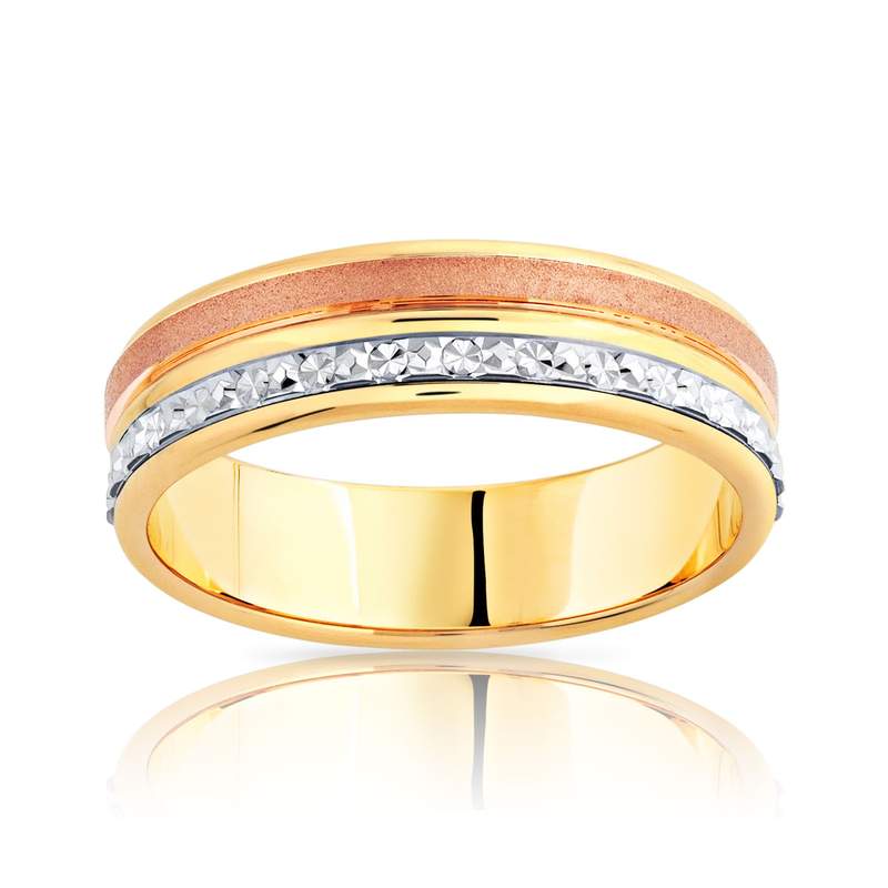 Alliance 3 ors 750 mat et diamanté 5 mm - vue 1