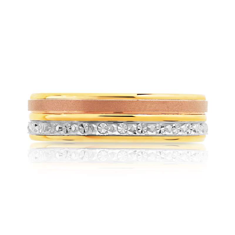 Alliance 3 ors 750 mat et diamanté 5 mm - vue 3
