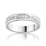 Alliance or 750 blanc diamanté 4 mm - vue 1