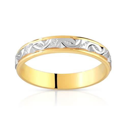 Wedding ring 2 gold 750 4 mm