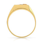 Chevalière or 750 jaune carrée 2 initiales - vue 2