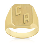 Chevaliere or 750 2 initiales