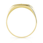 Chevaliere or 750 2 tons diamant - vue 2