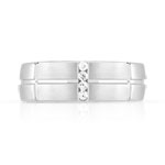 Chevaliere or 750 blanc diamant - vue 3