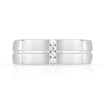 Chevaliere or 750 blanc diamant