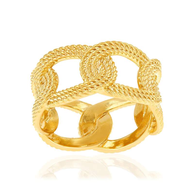 Bague plaqué or - vue 1