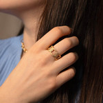 Bague plaqué or - vue porté 2