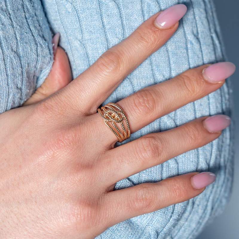 Gold-plated ring - view worn 1