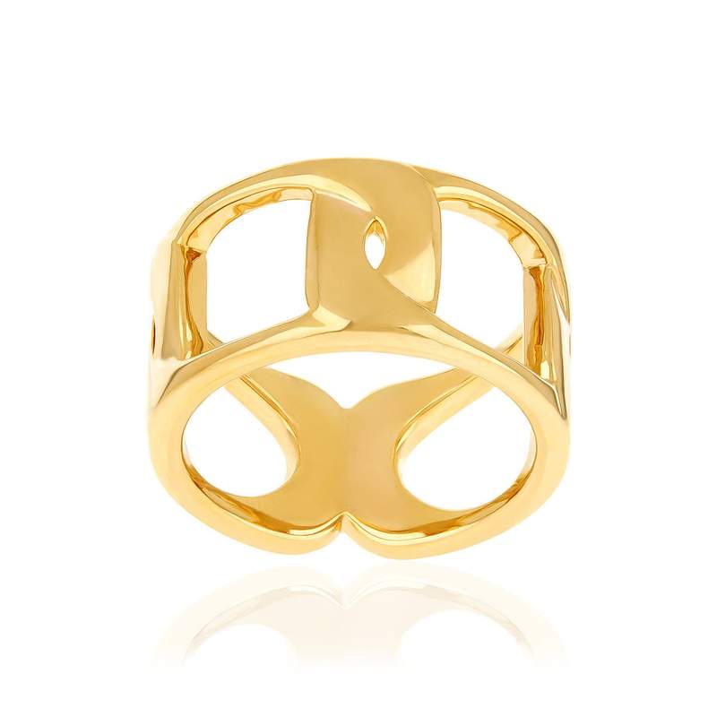 Bague plaqué or - vue 1