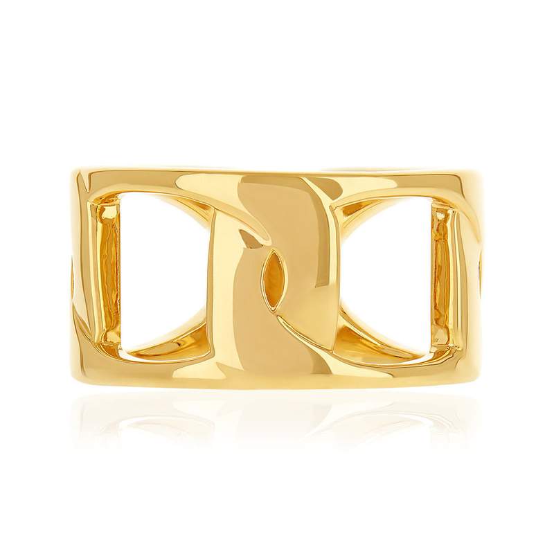 Bague plaqué or - vue 3