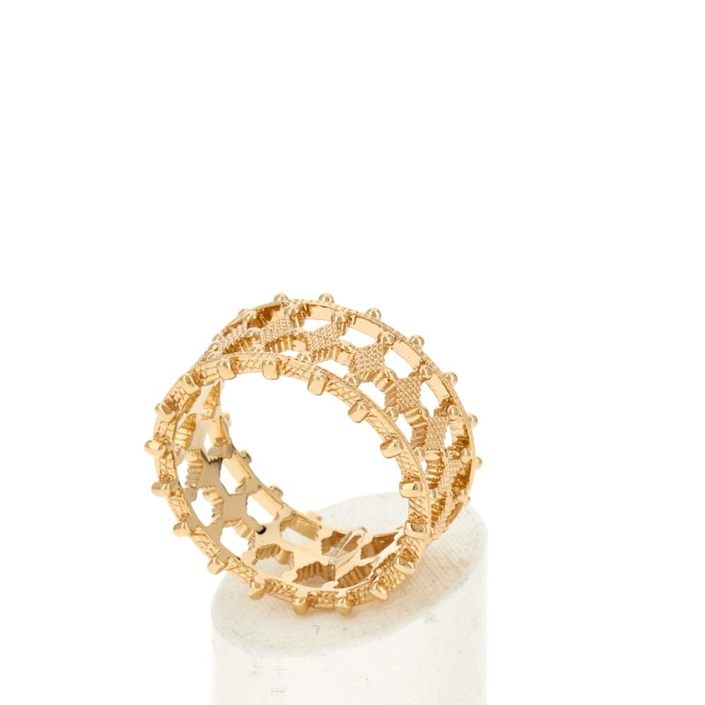 Bague plaqué or - vue 3