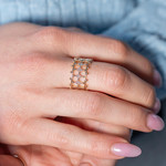 Bague plaqué or - vue porté 1