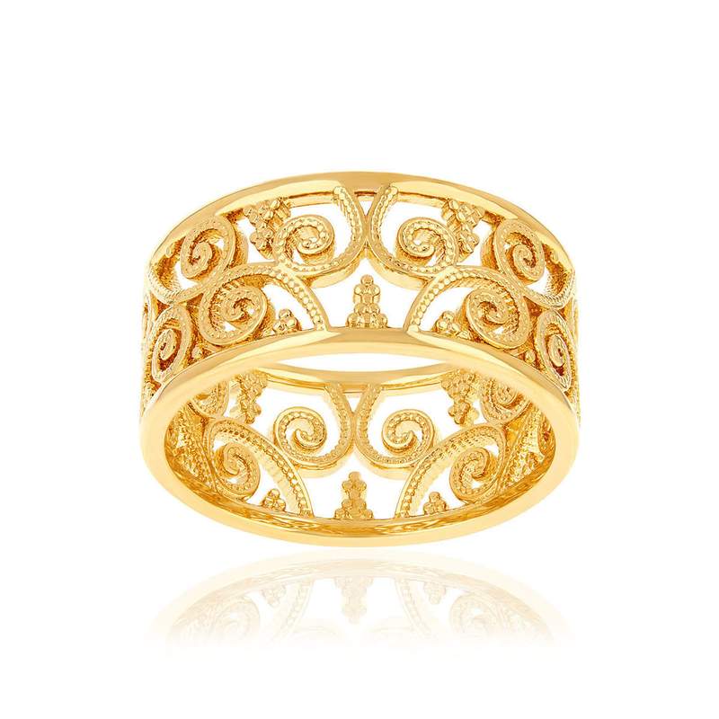 Bague plaqué or - vue 1