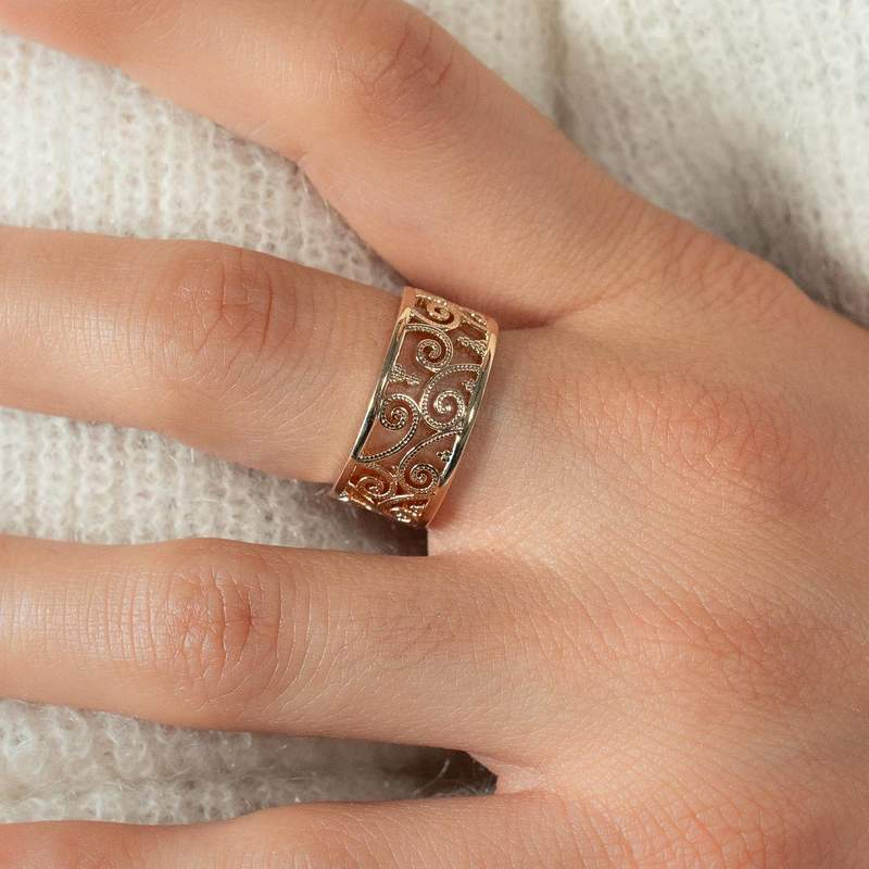 Bague plaqué or - vue porté 1