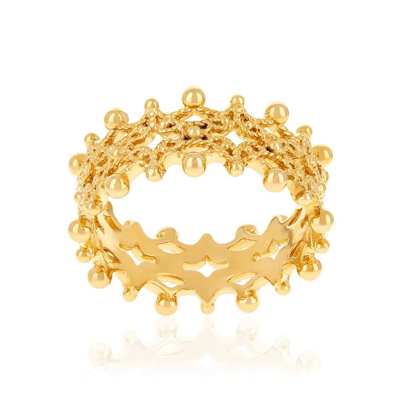 Bague plaqué or - vue 1