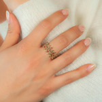 Bague plaqué or - vue porté 1