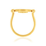 Bague plaqué or laque noire - vue 2