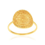 Bague plaqué or martelée - vue 1