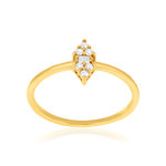 Bague plaqué or zirconias - vue 1