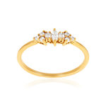 Bague plaqué or zirconias - vue 1