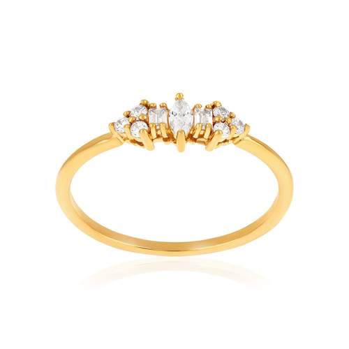 Gold-plated zirconia ring