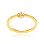 Bague plaqué or zirconias - vue 1