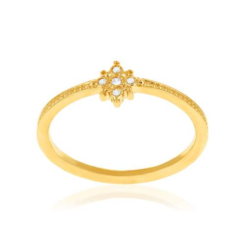 Vergulde zirkonia ring