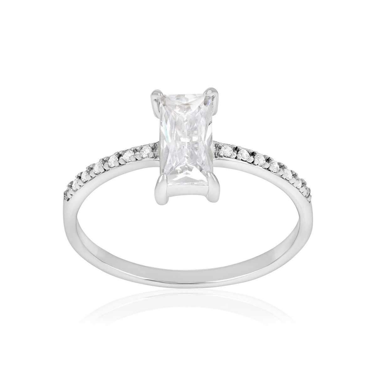 Bague argent zirconias